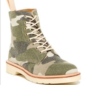 Dr. Martens Beckett Beige Camo Lace Up Boots